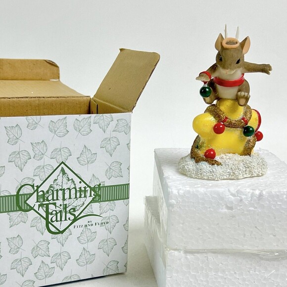 Charming Tails THE CHRISTMAS STAR Fitz and Floyd Special Ed Mouse 98/279 Box '02 - Picture 3 of 9